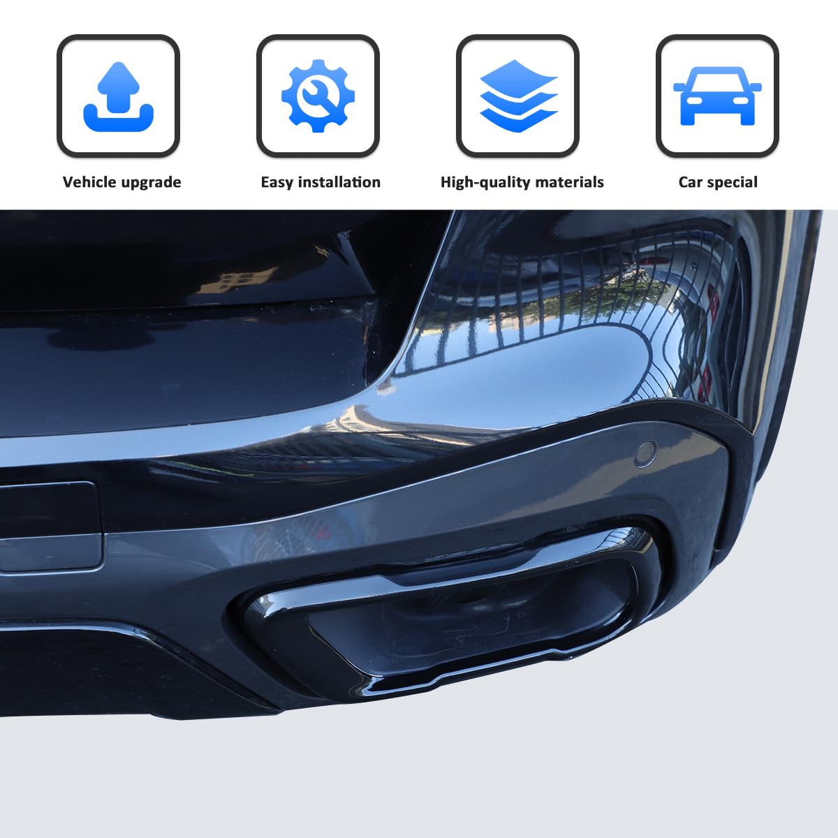 Amazon.com: Stainless Exhaust Muffler Tail Pipe Trim Cover for BMW